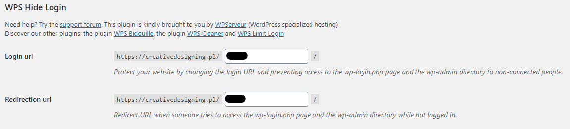 jak zabezpieczyć stronę na wordpress, wtyczka wps hide login